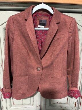 The Limited Dusty Rose Single-Button Blazer